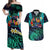 Personalised Pasifika Festival Auckland Couples Matching Off Shoulder Maxi Dress and Hawaiian Shirt 2024 Pacific Islands Polynesian Pattern LT14 Purple - Polynesian Pride