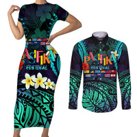 Personalised Pasifika Festival Auckland Couples Matching Short Sleeve Bodycon Dress and Long Sleeve Button Shirt 2024 Pacific Islands Polynesian Pattern LT14 Purple - Polynesian Pride