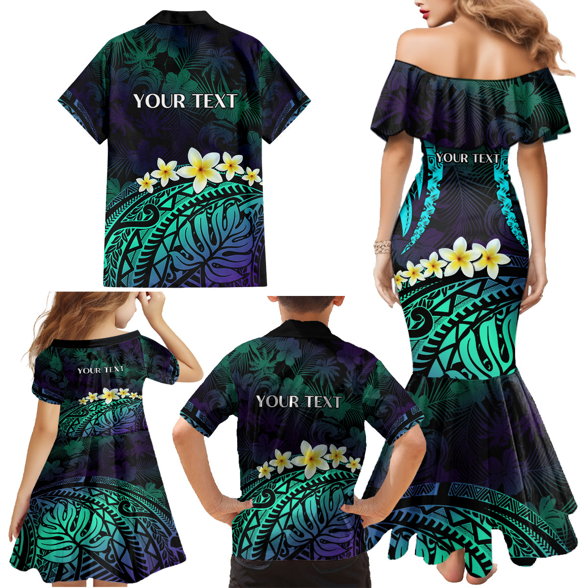 Personalised Pasifika Festival Auckland Family Matching Mermaid Dress and Hawaiian Shirt 2024 Pacific Islands Polynesian Pattern LT14 - Polynesian Pride