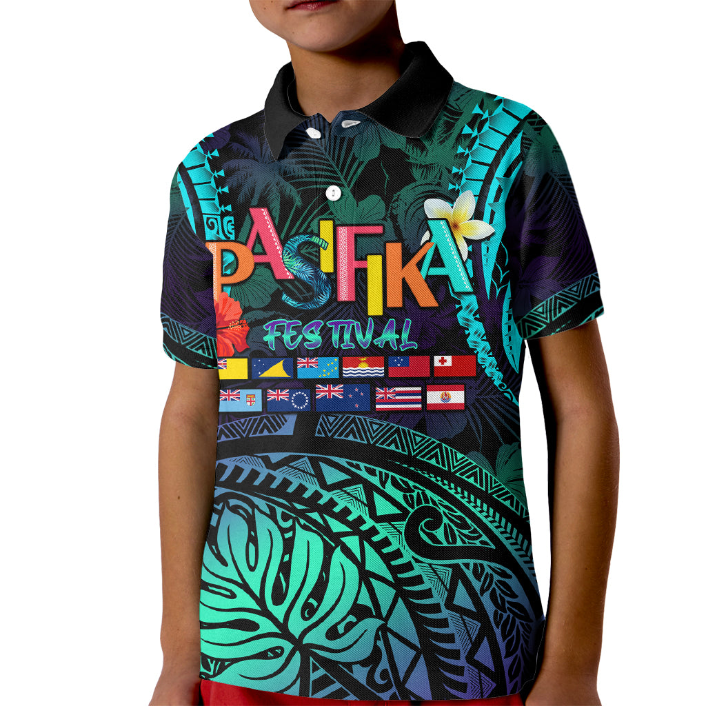 Personalised Pasifika Festival Auckland Kid Polo Shirt 2024 Pacific Islands Polynesian Pattern LT14 Kid Purple - Polynesian Pride