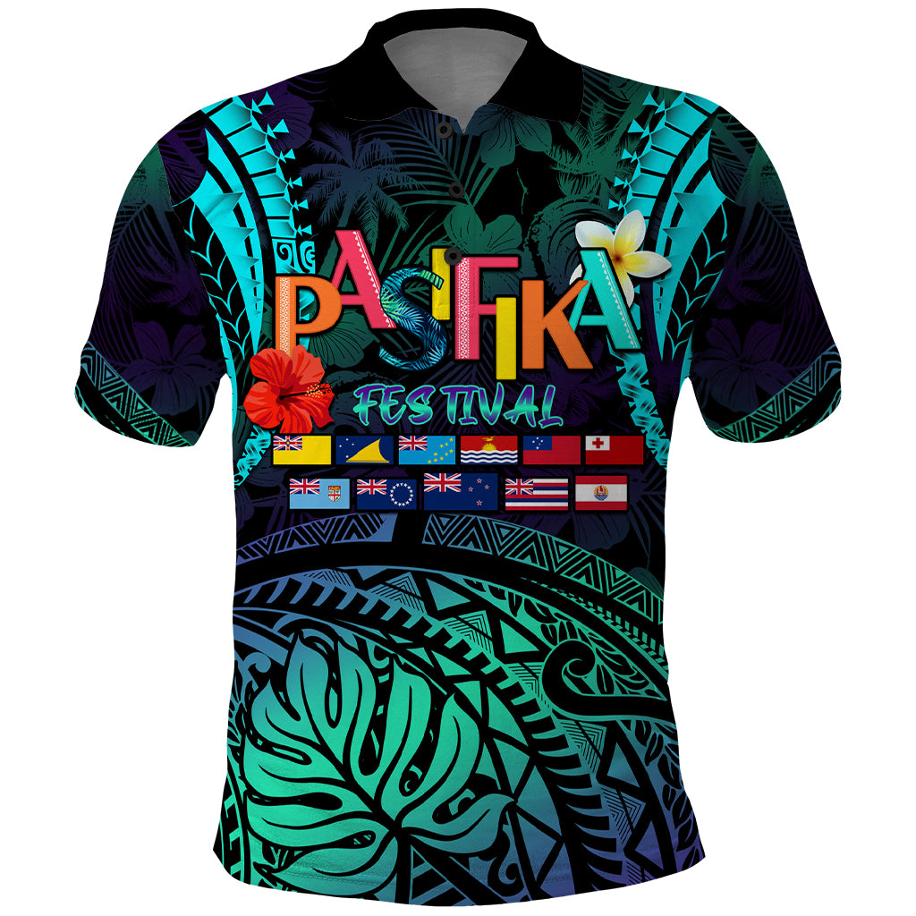 Personalised Pasifika Festival Auckland Polo Shirt 2024 Pacific Islands Polynesian Pattern LT14 Purple - Polynesian Pride