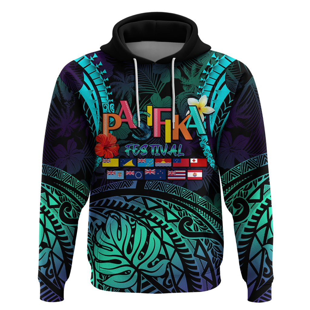 Personalised Pasifika Festival Auckland Zip Hoodie 2024 Pacific Islands Polynesian Pattern LT14 Pullover Hoodie Purple - Polynesian Pride