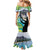 Personalised Honolulu Aloha Hawaii Family Matching Mermaid Dress and Hawaiian Shirt Tropical Leaves With Hula Girl LT14 - Polynesian Pride