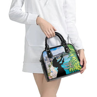 Personalised Honolulu Aloha Hawaii Shoulder Handbag Tropical Leaves With Hula Girl LT14 - Polynesian Pride