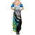 Personalised Honolulu Aloha Hawaii Summer Maxi Dress Tropical Leaves With Hula Girl LT14 - Polynesian Pride