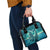 Personalised New Zealand Waitangi Day Shoulder Handbag Hei Tiki With Maori Waka - Whakarare Pattern