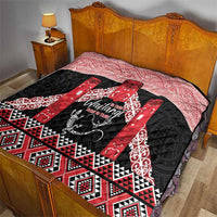 Toitu Te Tiriti O Waitangi Quilt Maori Wharenui With Taniko Motifs