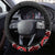 Toitu Te Tiriti O Waitangi Steering Wheel Cover Maori Wharenui With Taniko Motifs