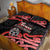 New Zealand 1840 Waitangi Day Quilt Bed Set Aotearoa Haka Mask - Red Version