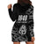 New Zealand 1840 Waitangi Day Hoodie Dress Aotearoa Haka Mask - Black Version