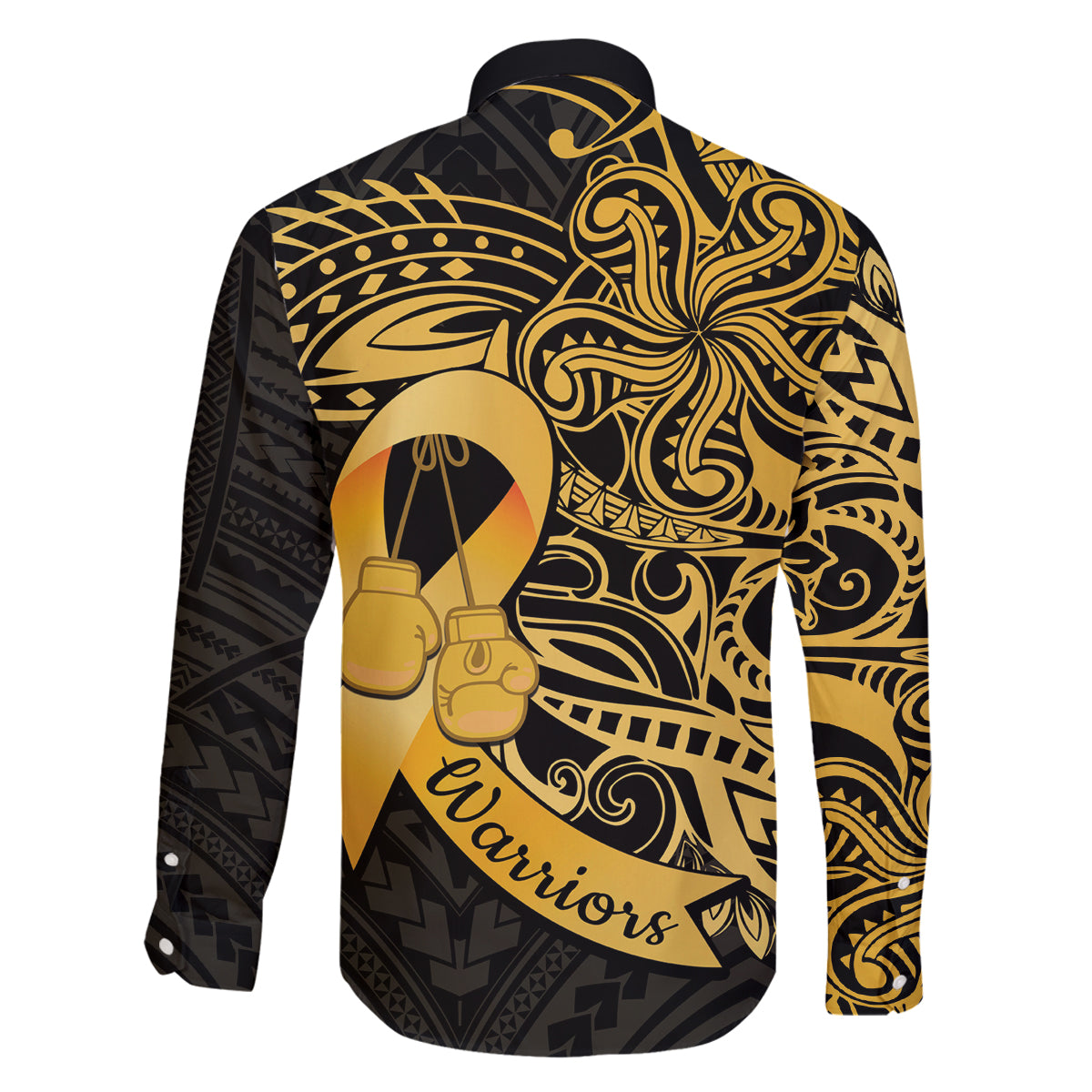 Polynesia Bone Cancer Awareness Family Matching Mermaid Dress and Hawaiian Shirt Fight Warriors