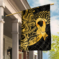 Polynesia Bone Cancer Awareness Garden Flag Fight Warriors
