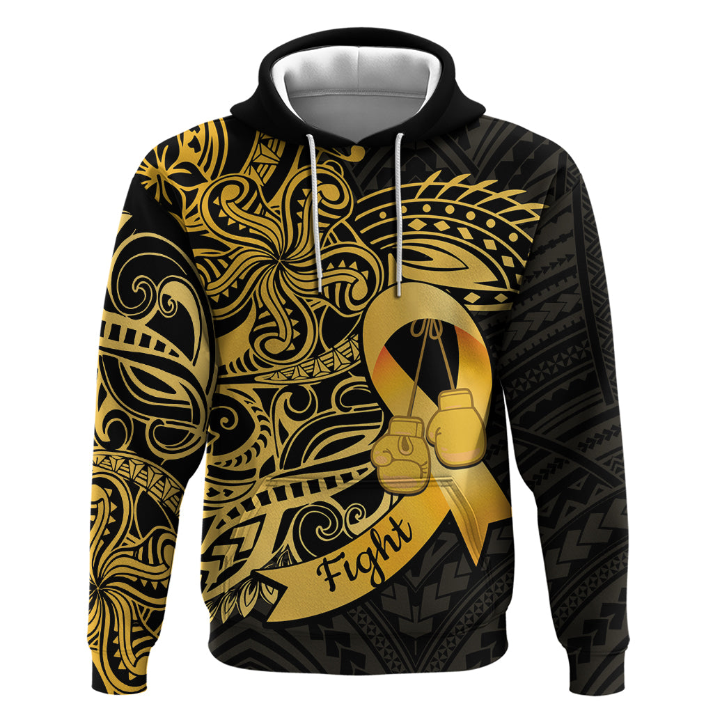 Polynesia Bone Cancer Awareness Hoodie Fight Warriors