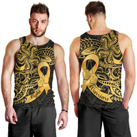 Polynesia Bone Cancer Awareness Men Tank Top Fight Warriors