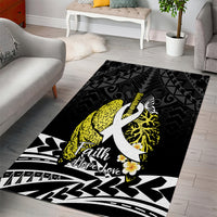 Polynesia World Lung Cancer Day Area Rug Faith Hope Love