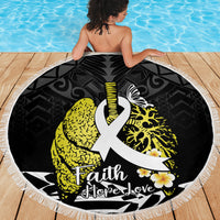 Polynesia World Lung Cancer Day Beach Blanket Faith Hope Love