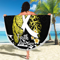 Polynesia World Lung Cancer Day Beach Blanket Faith Hope Love