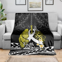 Polynesia World Lung Cancer Day Blanket Faith Hope Love