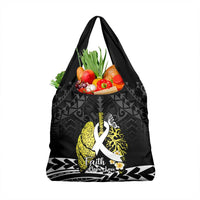 Polynesia World Lung Cancer Day Grocery Bag Faith Hope Love