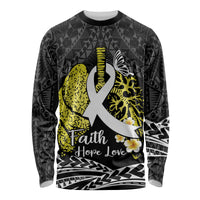 Personalised Polynesia World Lung Cancer Day Long Sleeve Shirt Faith Hope Love