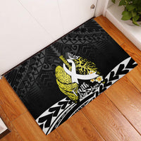 Polynesia World Lung Cancer Day Rubber Doormat Faith Hope Love