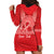 Personalised In September We Wear Red Hoodie Dress Polynesia Blood Cancer Awareness