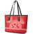 Personalised In September We Wear Red Leather Tote Bag Polynesia Blood Cancer Awareness