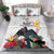 Kiribati Independence Day Bedding Set Frigatebird Mix Tropical Flowers - White Style