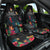 Kiribati Independence Day Car Seat Cover Frigatebird Mix Tropical Flowers - Black Style