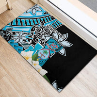 Personalised Guam Liberation Day Rubber Doormat Chamorro Latte Stone With Guasali Flowers