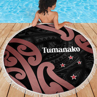 New Zealand Mangopare Tamanako Beach Blanket Aotearoa Maori