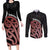 New Zealand Mangopare Tamanako Couples Matching Long Sleeve Bodycon Dress and Long Sleeve Button Shirt Aotearoa Maori
