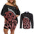 New Zealand Mangopare Tamanako Couples Matching Off Shoulder Short Dress and Long Sleeve Button Shirt Aotearoa Maori