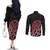 New Zealand Mangopare Tamanako Couples Matching Off The Shoulder Long Sleeve Dress and Long Sleeve Button Shirt Aotearoa Maori