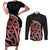 New Zealand Mangopare Tamanako Couples Matching Short Sleeve Bodycon Dress and Long Sleeve Button Shirt Aotearoa Maori
