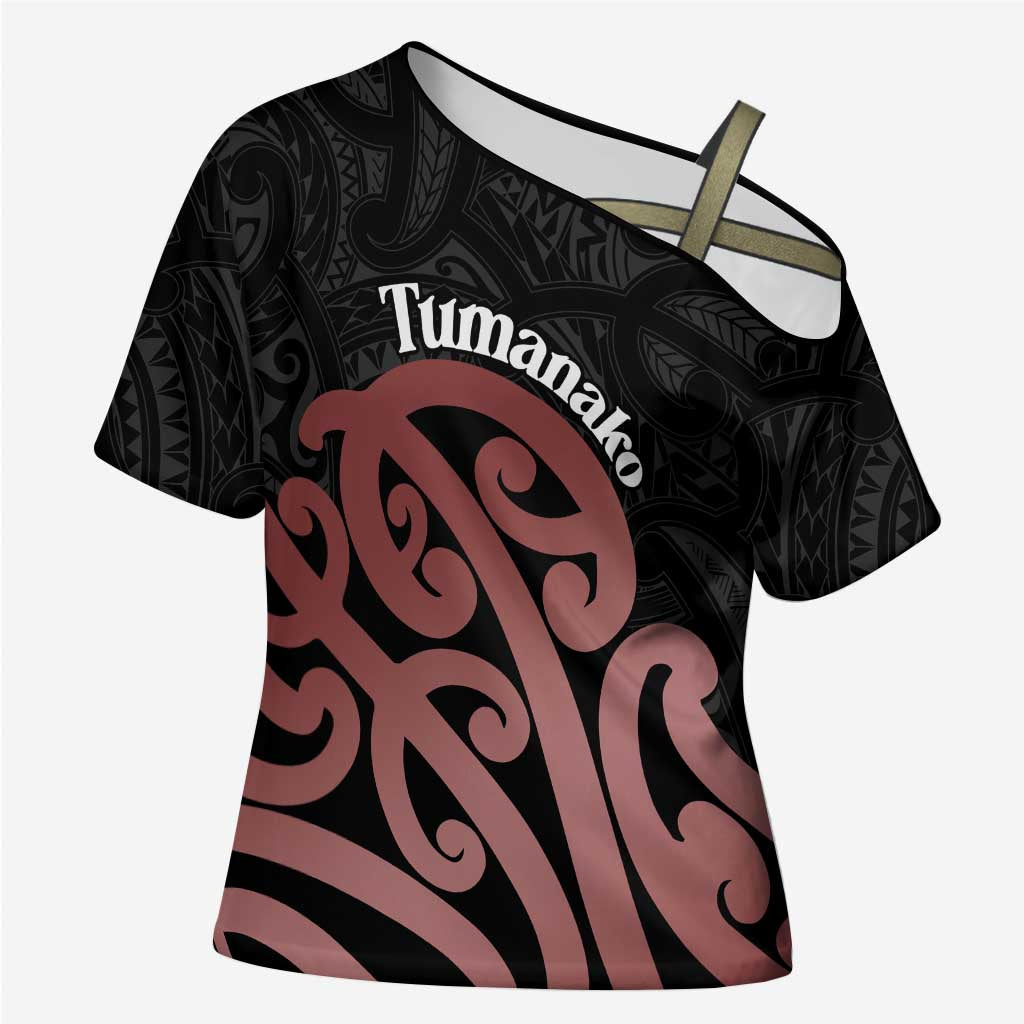 New Zealand Mangopare Tamanako Cross Shoulder Shirt Aotearoa Maori - Polynesian Pride