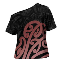 New Zealand Mangopare Tamanako Cross Shoulder Shirt Aotearoa Maori - Polynesian Pride