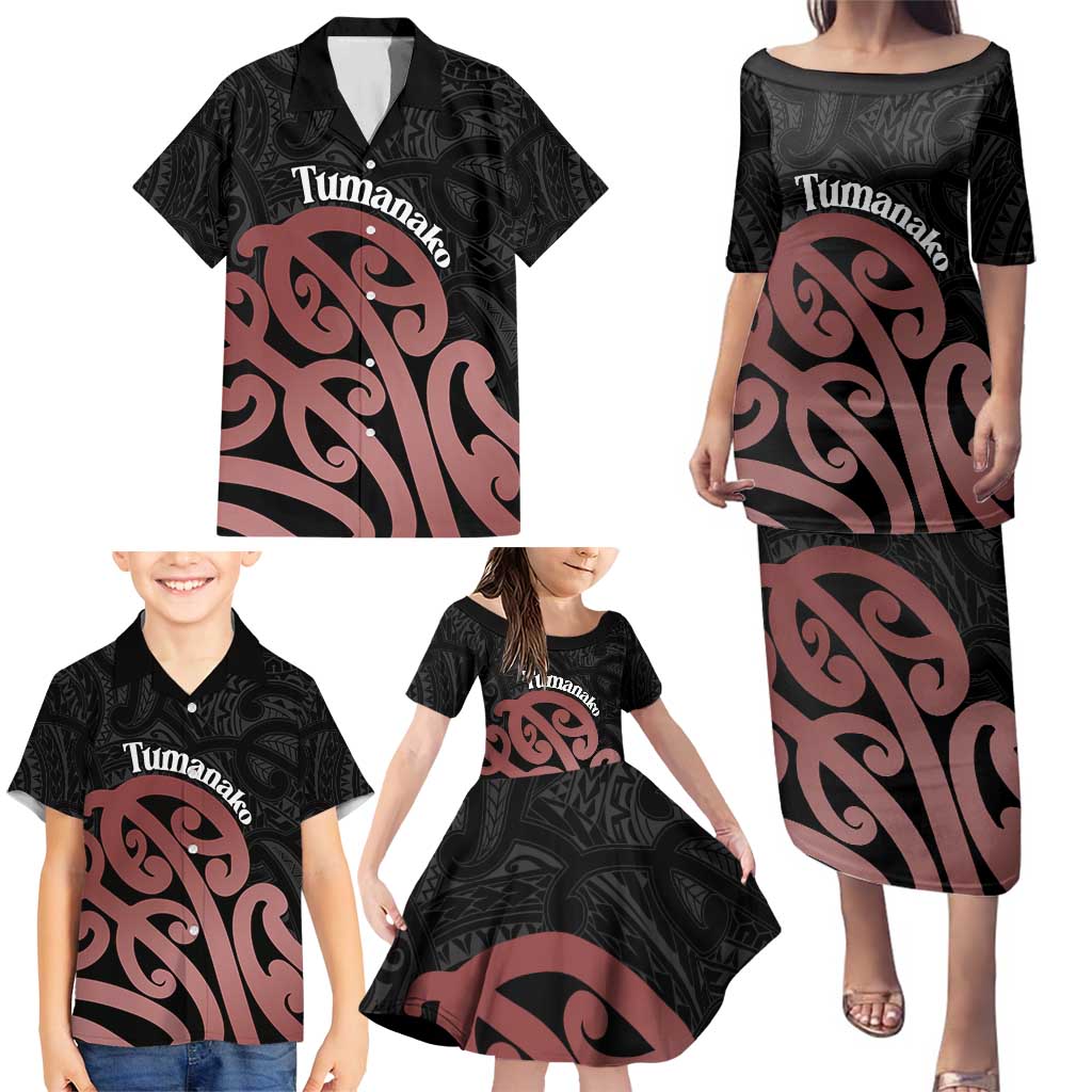 New Zealand Mangopare Tamanako Family Matching Puletasi and Hawaiian Shirt Aotearoa Maori LT14 - Polynesian Pride