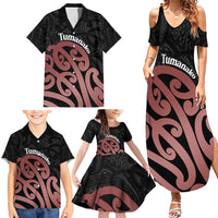 New Zealand Mangopare Tamanako Family Matching Summer Maxi Dress and Hawaiian Shirt Aotearoa Maori LT14 - Polynesian Pride