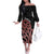 New Zealand Mangopare Tamanako Off The Shoulder Long Sleeve Dress Aotearoa Maori