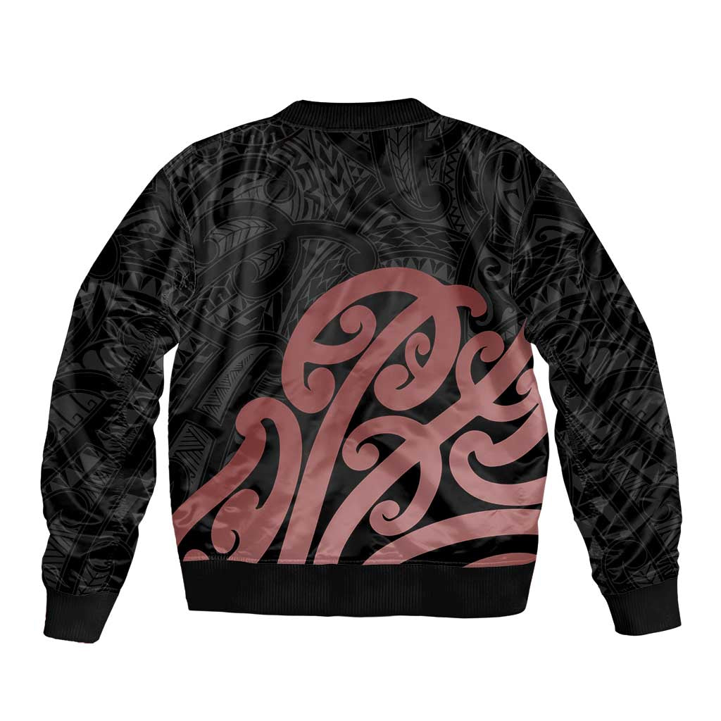 New Zealand Mangopare Tamanako Sleeve Zip Bomber Jacket Aotearoa Maori LT14 - Polynesian Pride