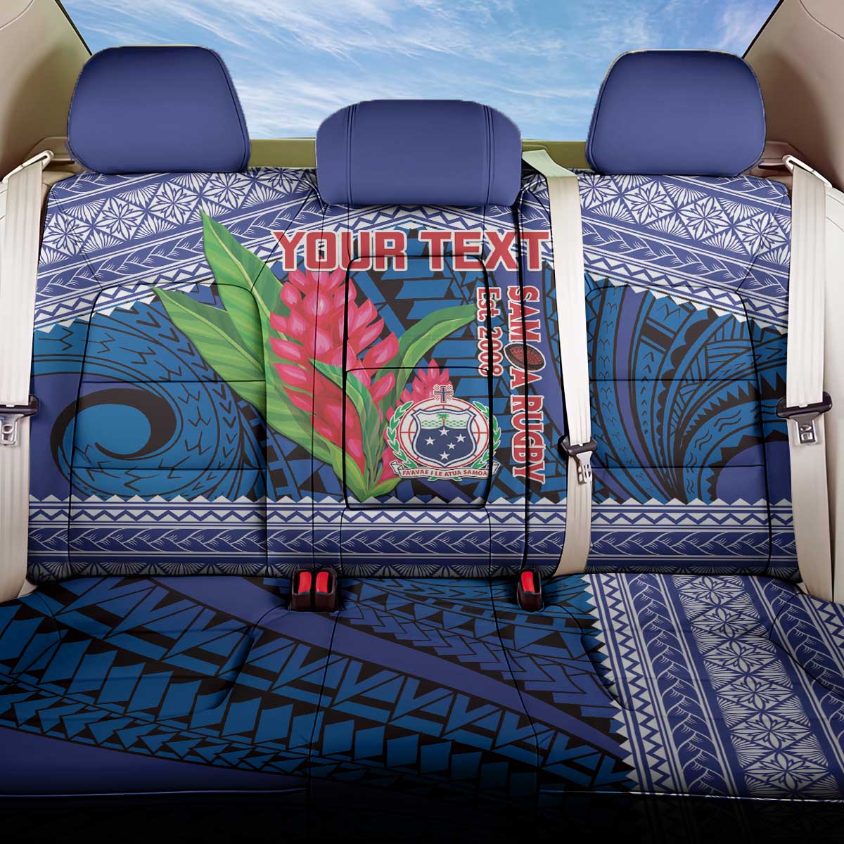 Custom Samoa Rugby Back Car Seat Cover 2024 Go Champions Samoan Gingers