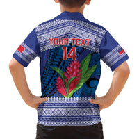 Custom Samoa Rugby Family Matching Off The Shoulder Long Sleeve Dress and Hawaiian Shirt 2024 Go Champions Samoan Gingers