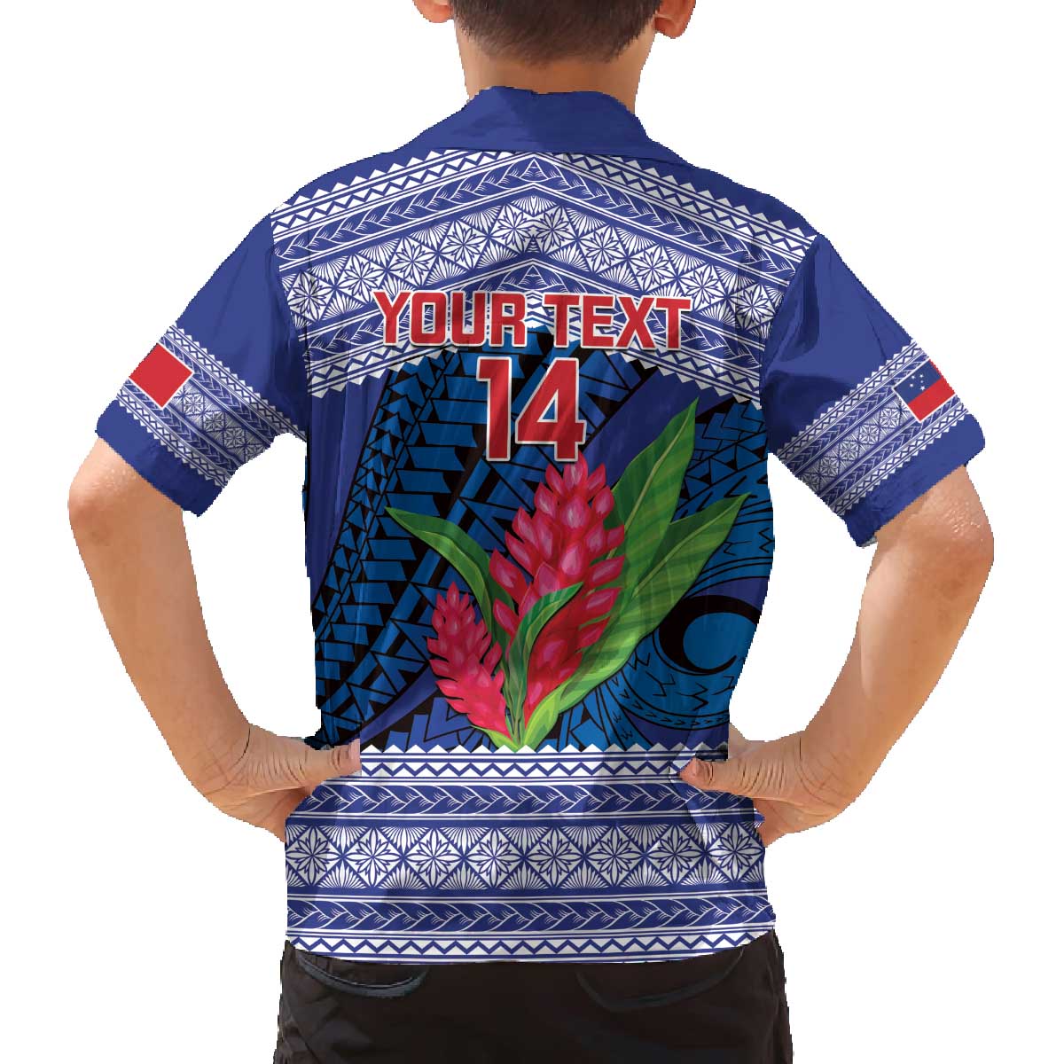 Custom Samoa Rugby Family Matching Off Shoulder Short Dress and Hawaiian Shirt 2024 Go Champions Samoan Gingers