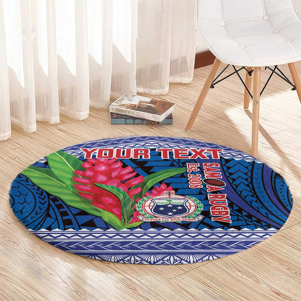 Custom Samoa Rugby Round Carpet 2024 Go Champions Samoan Gingers