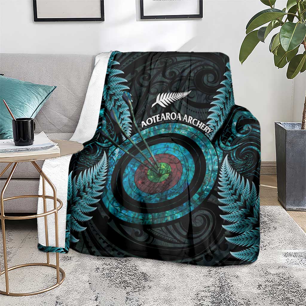 New Zealand Archery Blanket Aotearoa Silver Fern Maori - Polynesian Pride