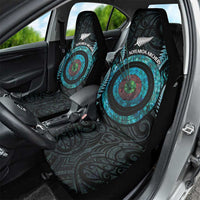 New Zealand Archery Car Seat Cover Aotearoa Silver Fern Maori - Polynesian Pride