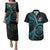 New Zealand Archery Couples Matching Puletasi and Hawaiian Shirt Aotearoa Silver Fern Maori - Polynesian Pride