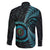 New Zealand Archery Family Matching Long Sleeve Bodycon Dress and Hawaiian Shirt Aotearoa Silver Fern Maori - Polynesian Pride