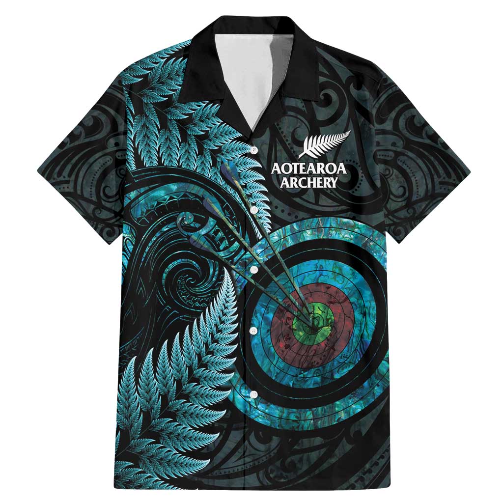 New Zealand Archery Family Matching Mermaid Dress and Hawaiian Shirt Aotearoa Silver Fern Maori - Polynesian Pride
